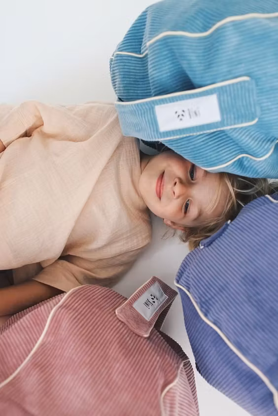 Bini, puf Cozy, lyserød