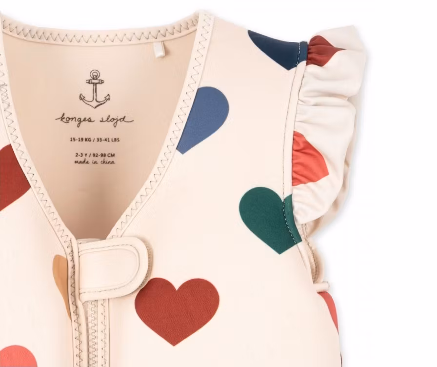 Konges Sløjd, svømmevest med flæser, Bon Coeur Coloré