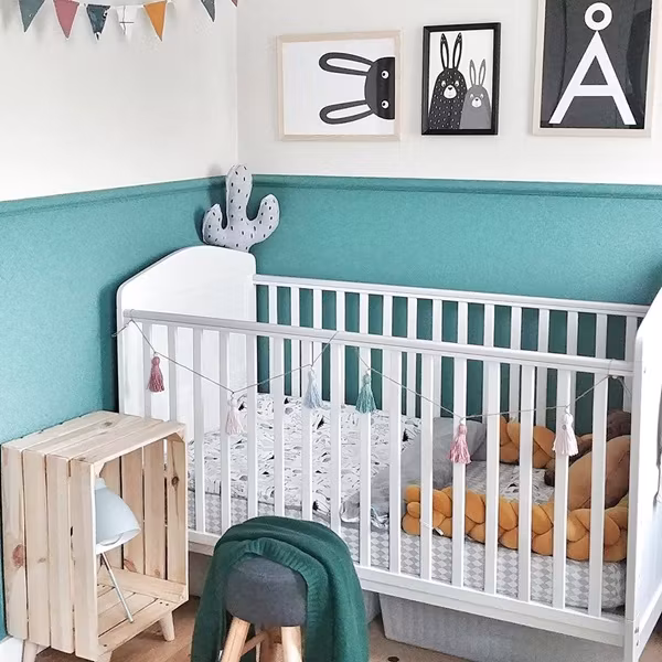 Vokseseng juniorseng Happy, hvid