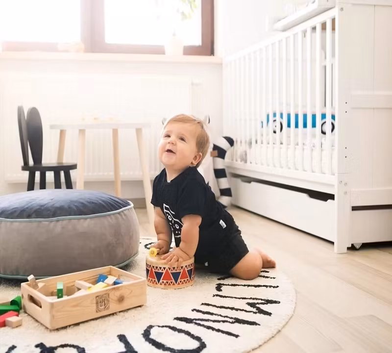 Vokseseng juniorseng Happy, hvid