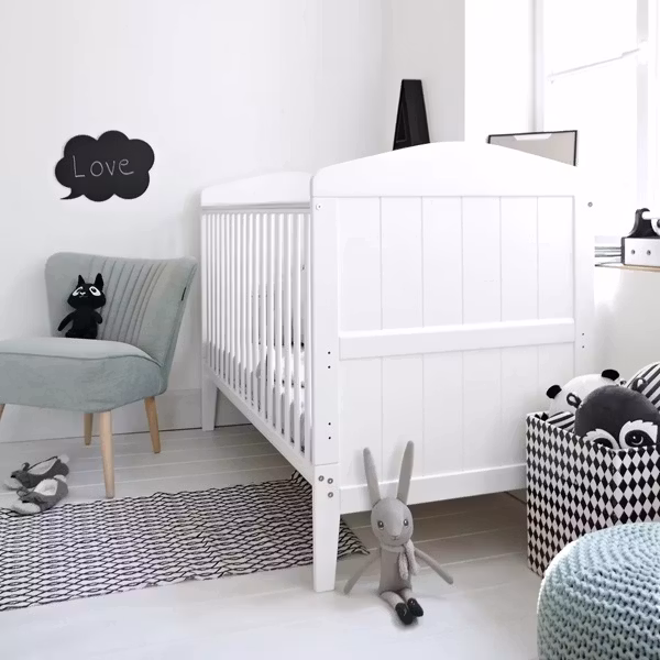 Vokseseng juniorseng Happy, hvid