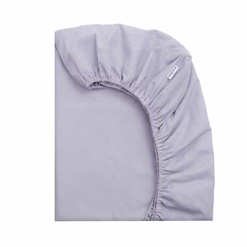 Babylove, stræklagen til juniorseng 80x160 cm, grå