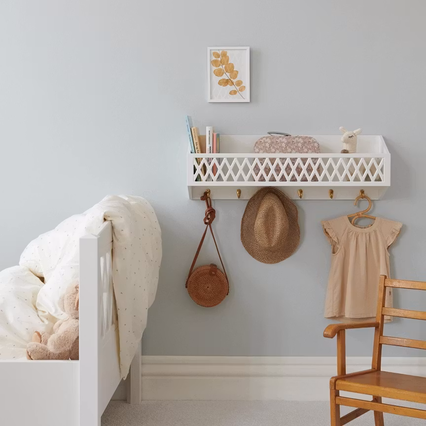 Cam Cam, hylde med knager Harlequin, light sand