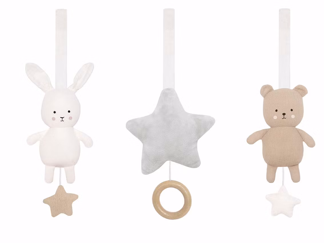 JaBaDaBaDo, figurer til babygym Teddy & Bunny, beige