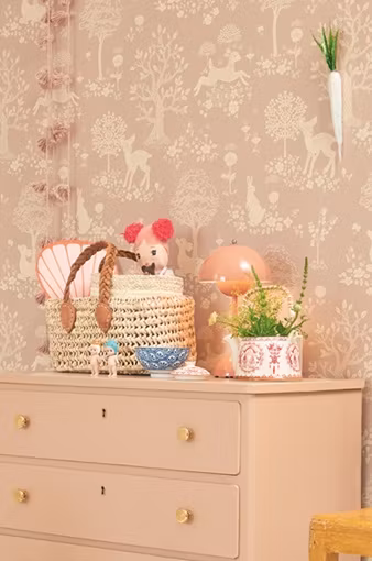 Majvillan, tapet Summer fields, dreamy lilac