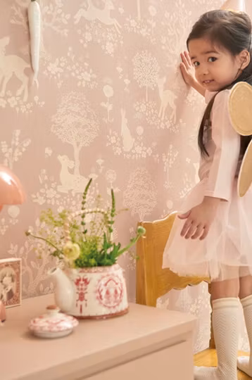 Majvillan, tapet Summer fields, dreamy lilac