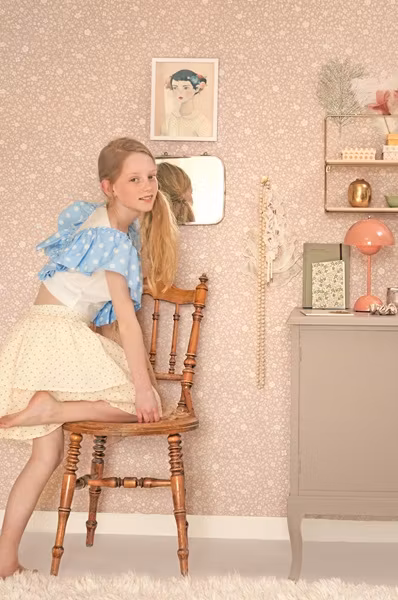 Majvillan, tapet Flora, dreamy lilac