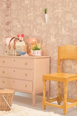 Majvillan, tapet Summer fields, dreamy lilac