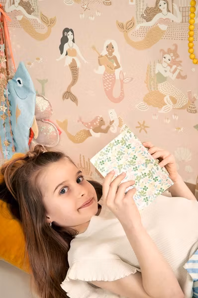 Majvillan, tapet Mermaid reef, sweet pink