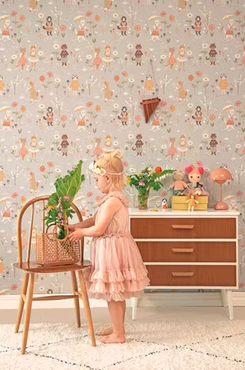 Majvillan, tapet Catwalk, dusty blue