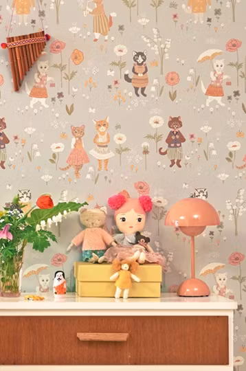 Majvillan, tapet Catwalk, dusty blue