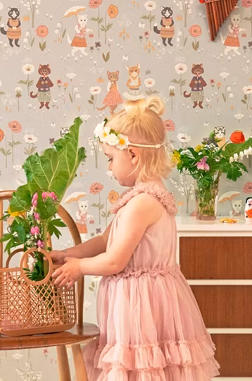 Majvillan, tapet Catwalk, dusty blue