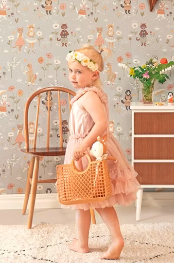 Majvillan, tapet Catwalk, dusty blue