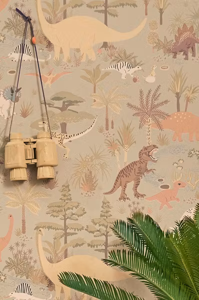 Majvillan, tapet Dinosaur vibes, soft green