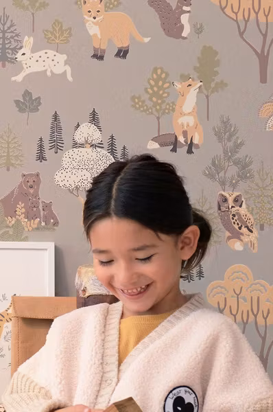 Majvillan, tapet Deep forest, mystic grey