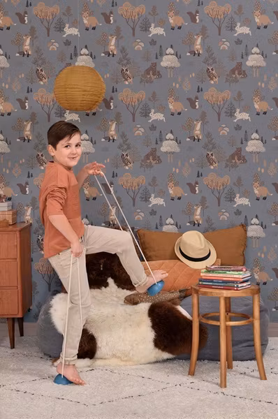 Majvillan, tapet Deep forest, midnight blue