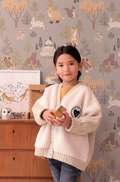 Majvillan, tapet Deep forest, mystic grey