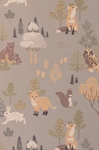 Majvillan, tapet Deep forest, mystic grey