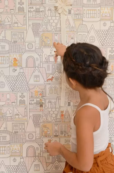 Majvillan, tapet Dollhouse, wool white