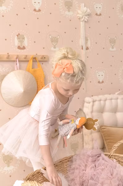 Majvillan, tapet Hearts, dusty warm pink