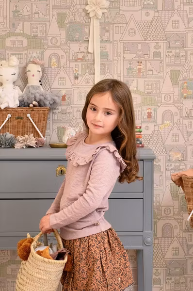 Majvillan, tapet Dollhouse, soft lilac