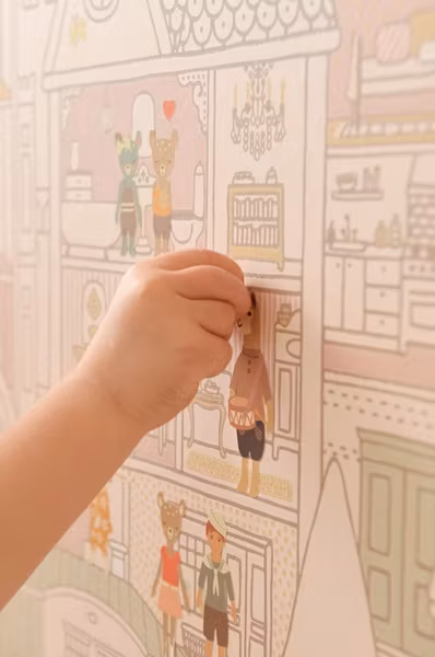 Majvillan, tapet Dollhouse, sunny pink