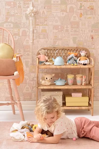 Majvillan, tapet Dollhouse, sunny pink