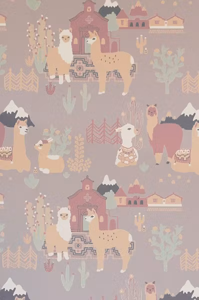 Majvillan, tapet Lama village, evening lilac