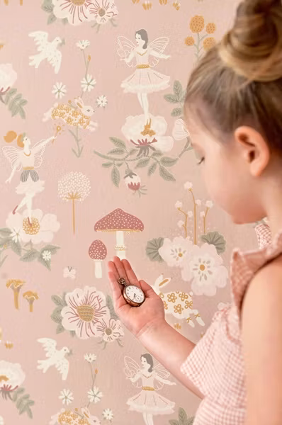 Majvillan, tapet Old garden, dusty rose