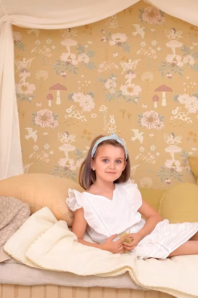 Majvillan, tapet Old garden, mellow yellow