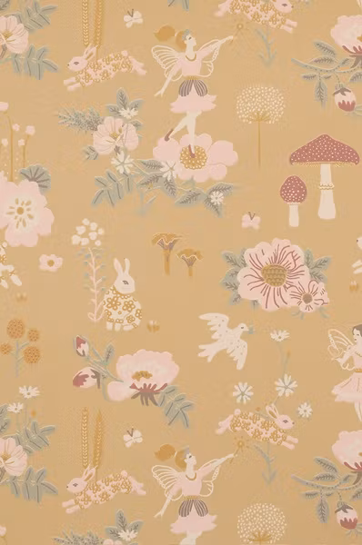 Majvillan, tapet Old garden, mellow yellow