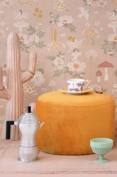 Majvillan, tapet Old garden, dusty rose