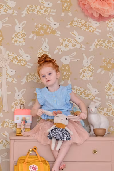 Majvillan, tapet Garden party, dusty blush pink