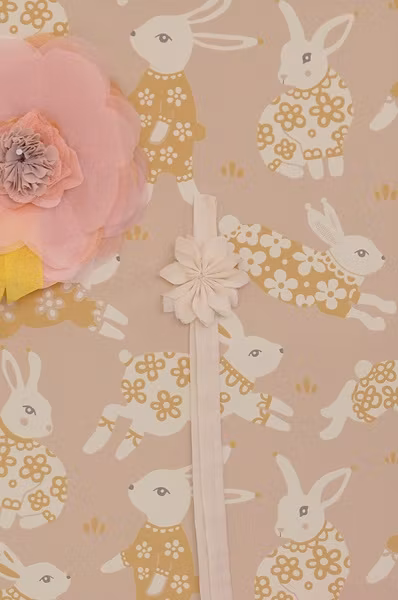 Majvillan, tapet Garden party, dusty blush pink