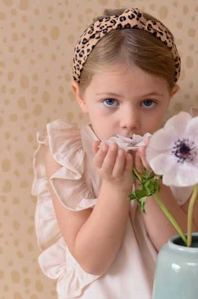 Majvillan, tapet Animal dots, dusty peach