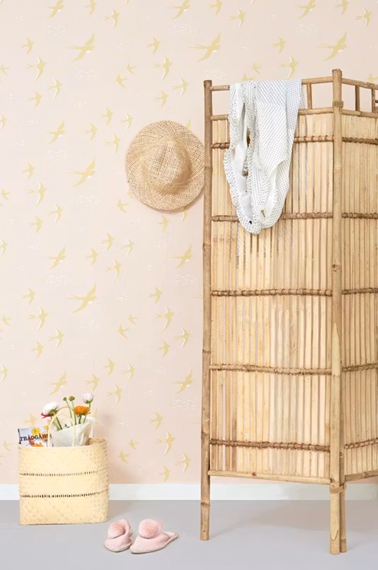 Majvillan, tapet Follow the wind, sunny pink