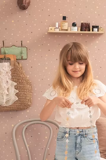 Majvillan, tapet Stardust, cosy lilac