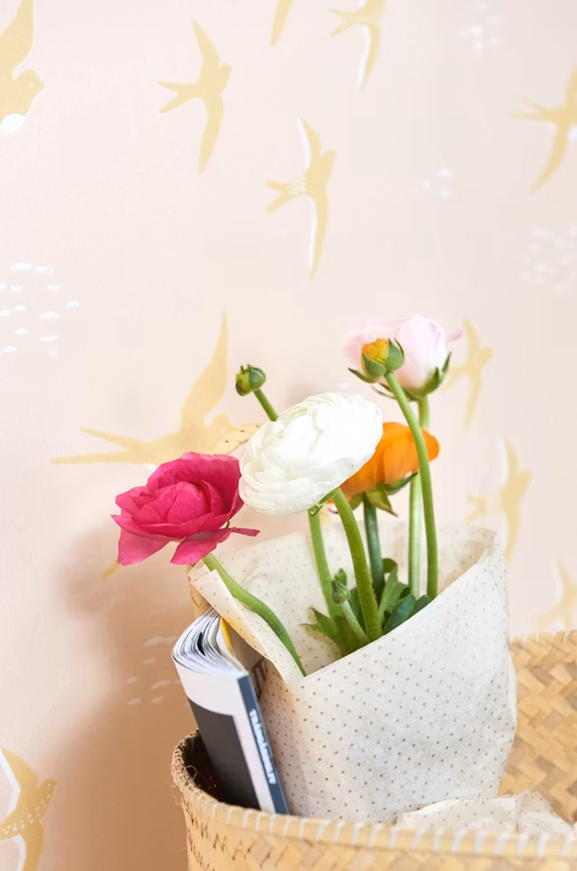 Majvillan, tapet Follow the wind, sunny pink