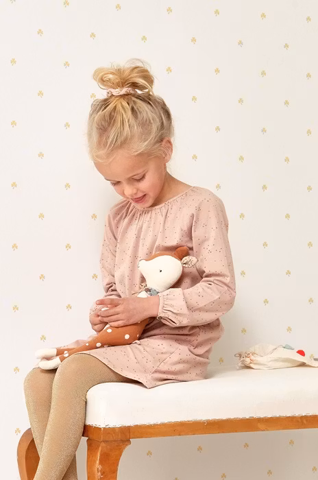 Majvillan, tapet Holly, guld