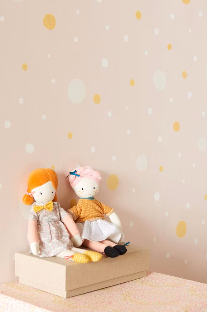 Majvillan, tapet Confetti, lyserød