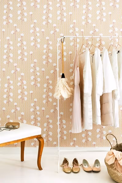 Majvillan, tapet Sweet cotton, lyserød