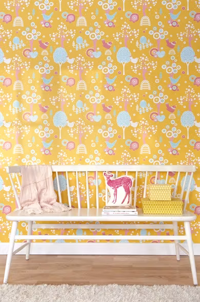 Majvillan, tapet Cherry valley, gul