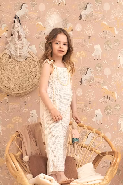 Majvillan, tapet My sweet pony, dreamy pink