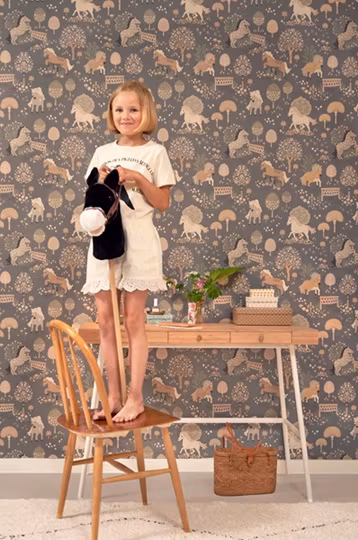 Majvillan, tapet My sweet pony, mignight blue