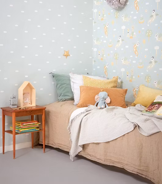 Majvillan, tapet Magical adventure, dusty blue