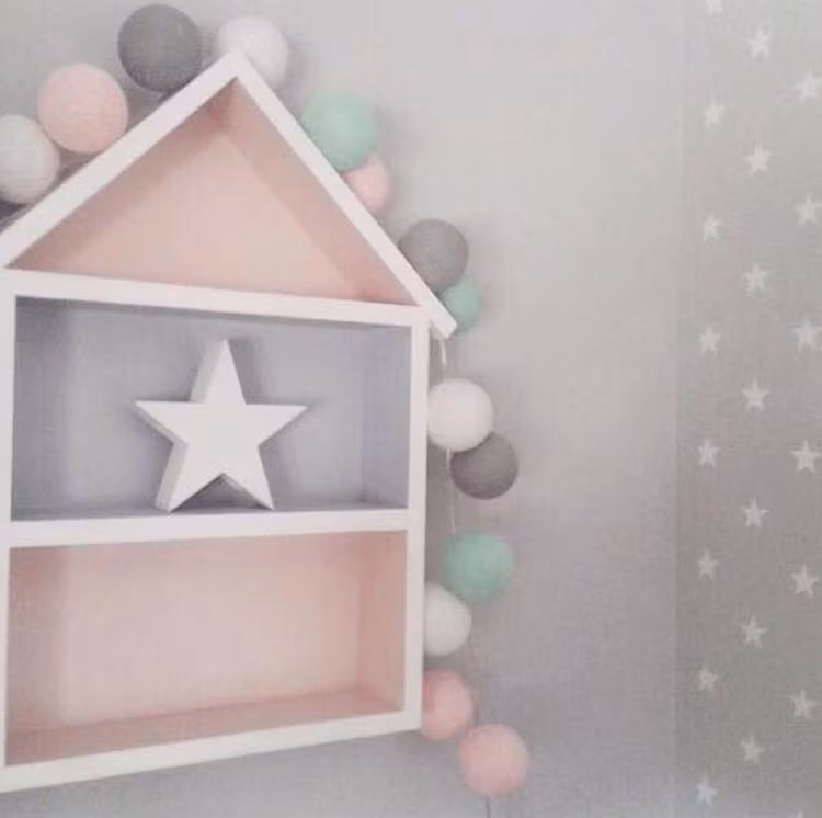 Hushylde XL, lyserød & grå