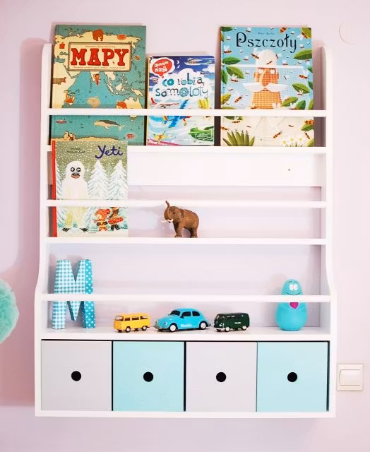 Væghylde med fire skuffer Cameleon