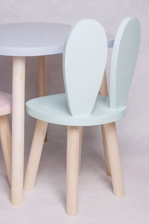 Møbelsæt til børn - Kaninstol og bord