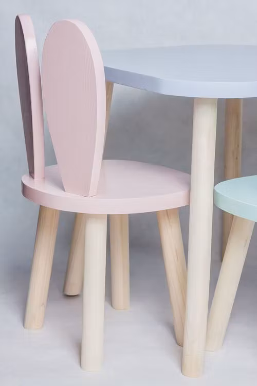 Møbelsæt til børn - Kaninstol og bord