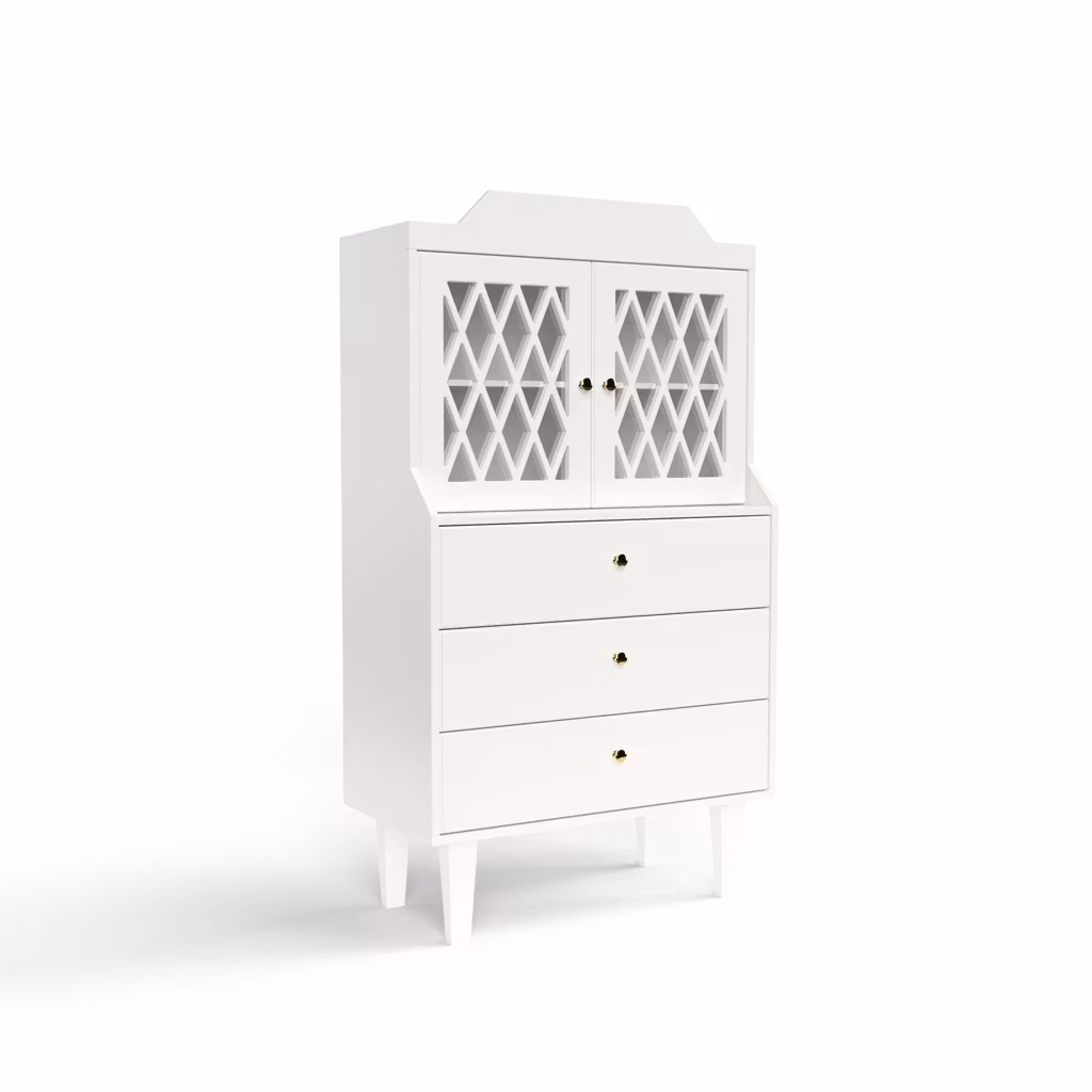 Cam Cam, kommodeskab French Cabinet Harlequin, hvid